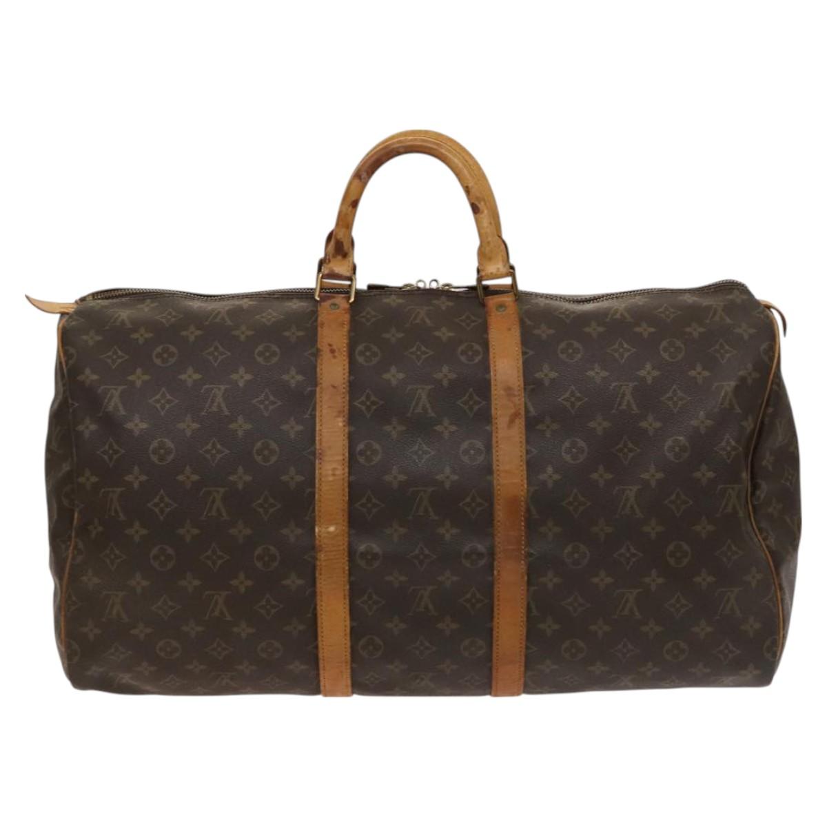 LOUIS VUITTON Monogram Keepall 55 Boston Bag M41424 LV Auth 125572