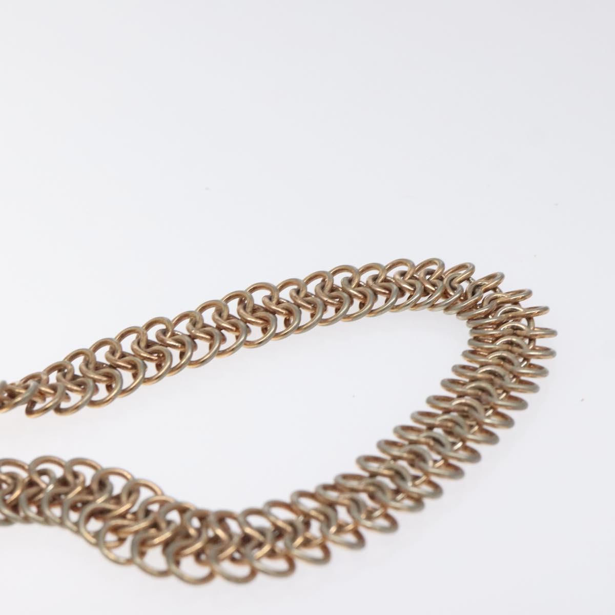 PRADA Chain Shoulder Bag Nylon Yellow Gold Auth 125617