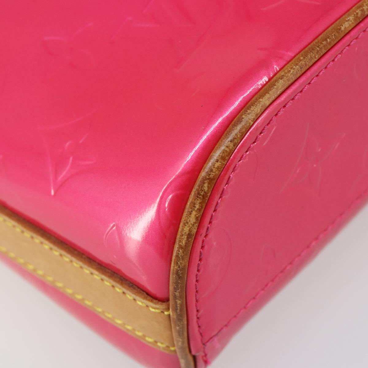 LOUIS VUITTON Monogram Vernis Sullivan Vertical Bag Pink M91259 LV Auth 125628A