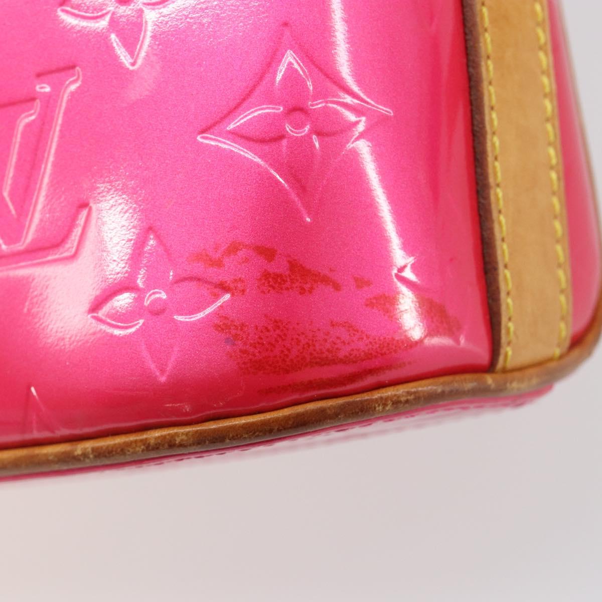 LOUIS VUITTON Monogram Vernis Sullivan Vertical Bag Pink M91259 LV Auth 125628A
