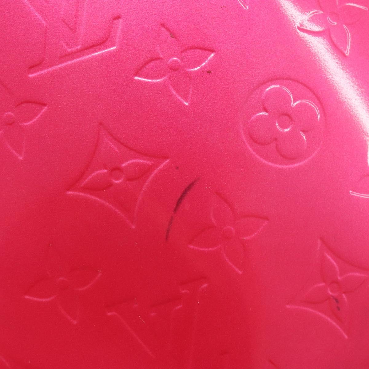 LOUIS VUITTON Monogram Vernis Sullivan Vertical Bag Pink M91259 LV Auth 125628A