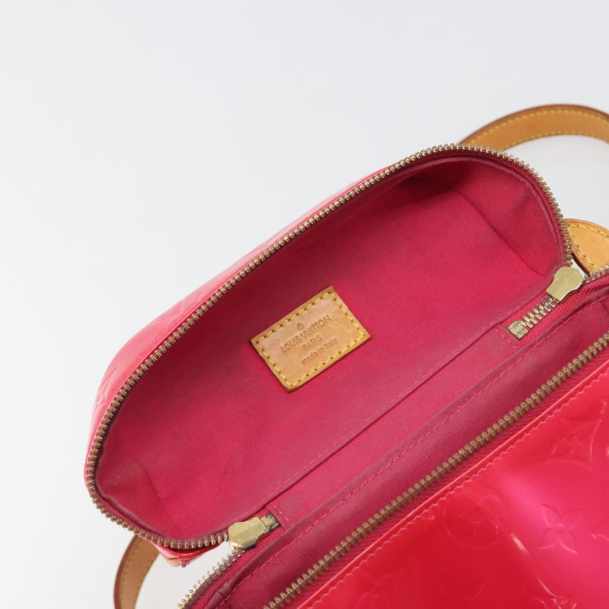 LOUIS VUITTON Monogram Vernis Sullivan Vertical Bag Pink M91259 LV Auth 125628A