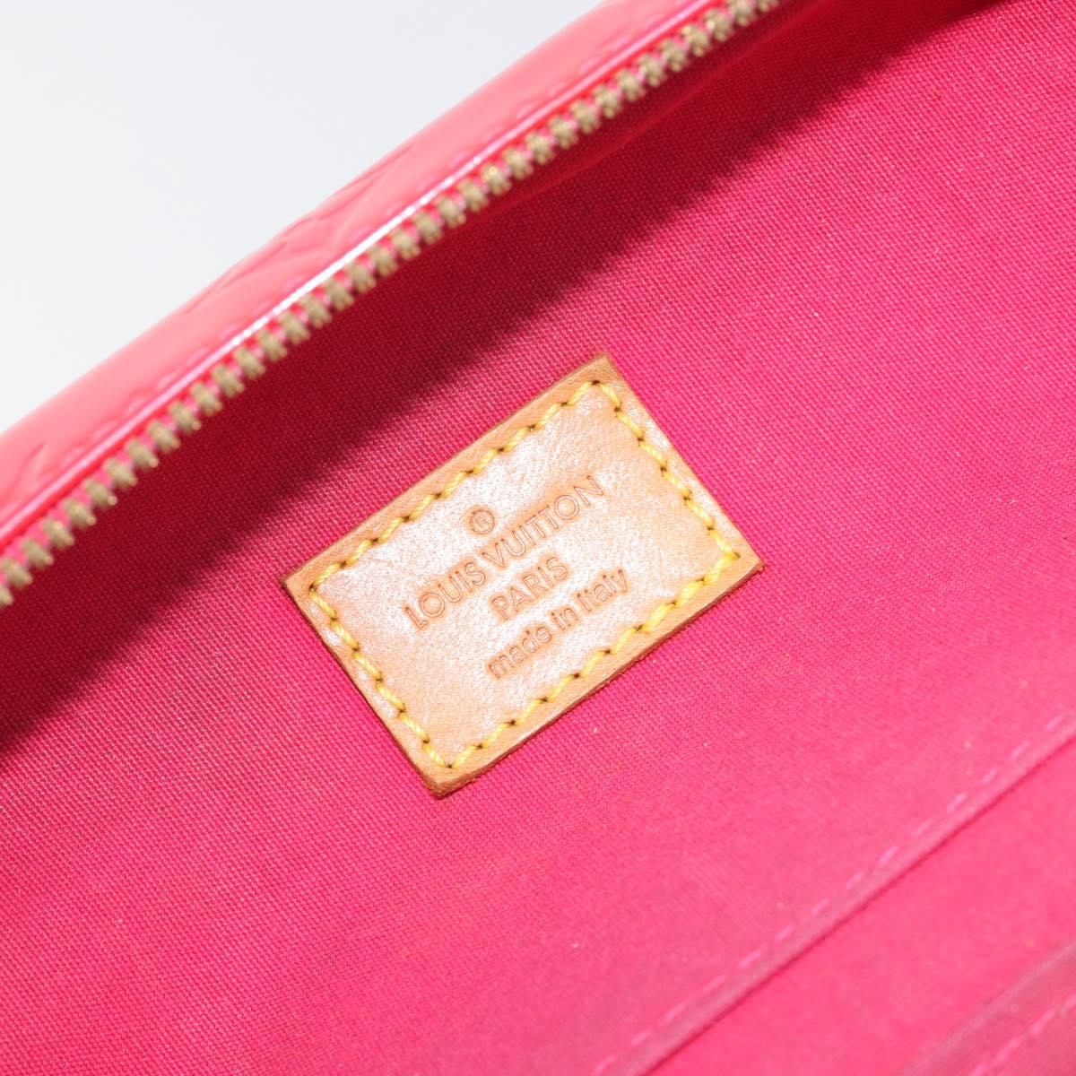 LOUIS VUITTON Monogram Vernis Sullivan Vertical Bag Pink M91259 LV Auth 125628A