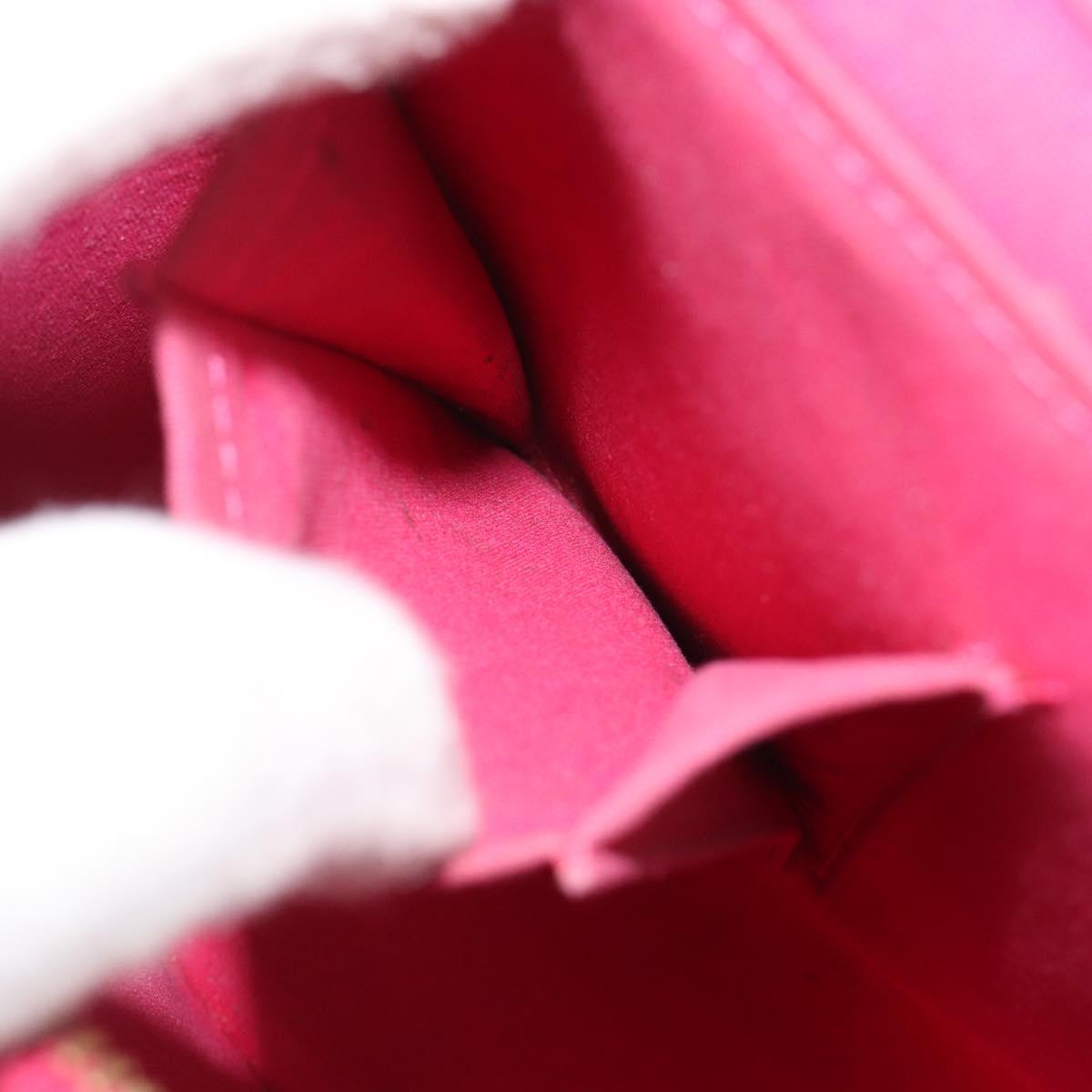 LOUIS VUITTON Monogram Vernis Sullivan Vertical Bag Pink M91259 LV Auth 125628A