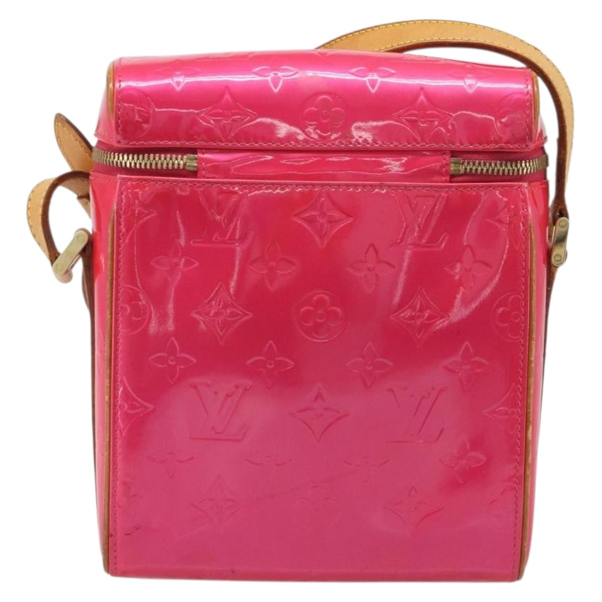LOUIS VUITTON Monogram Vernis Sullivan Vertical Bag Pink M91259 LV Auth 125628A