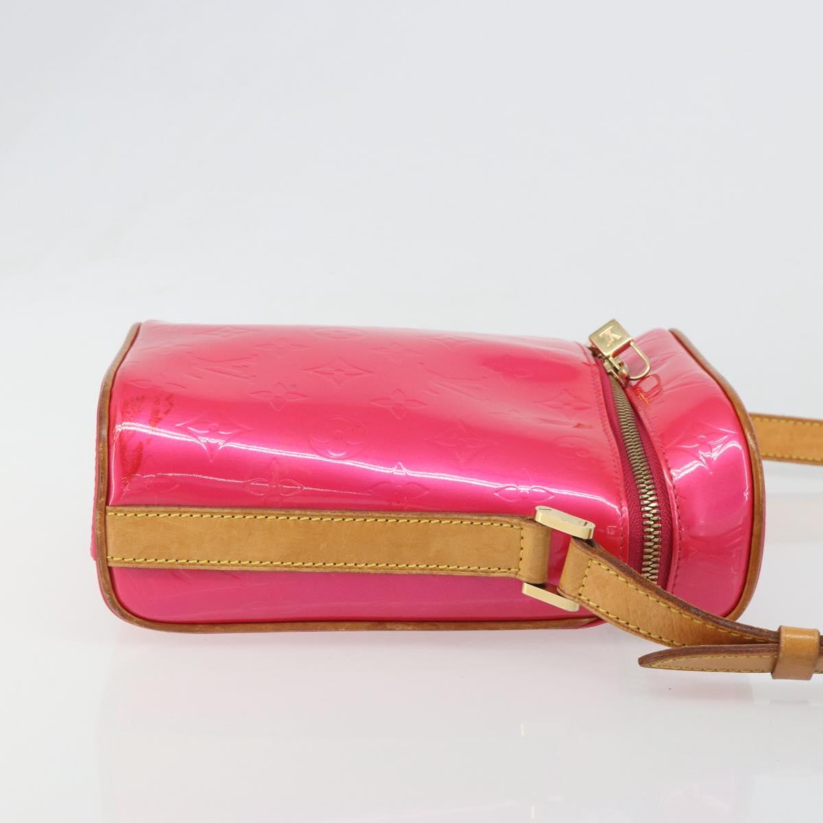 LOUIS VUITTON Monogram Vernis Sullivan Vertical Bag Pink M91259 LV Auth 125628A