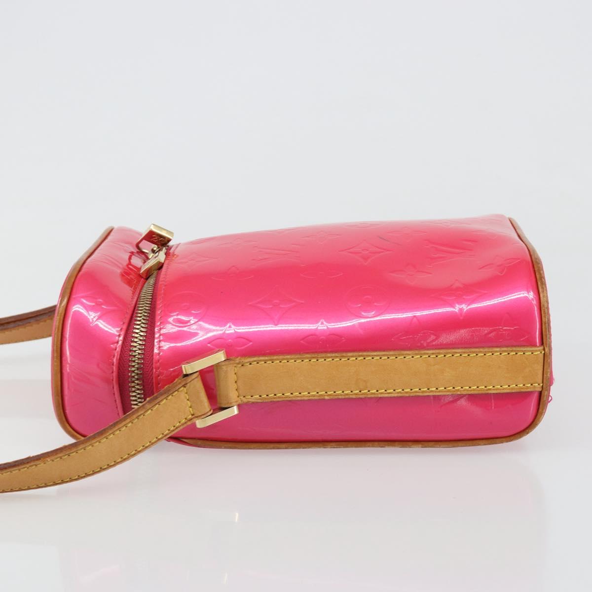 LOUIS VUITTON Monogram Vernis Sullivan Vertical Bag Pink M91259 LV Auth 125628A