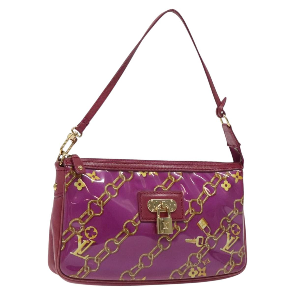 LOUIS VUITTON Monogram Charm Pochette Accessoires Fuchsia M95160 LV Auth 125630V