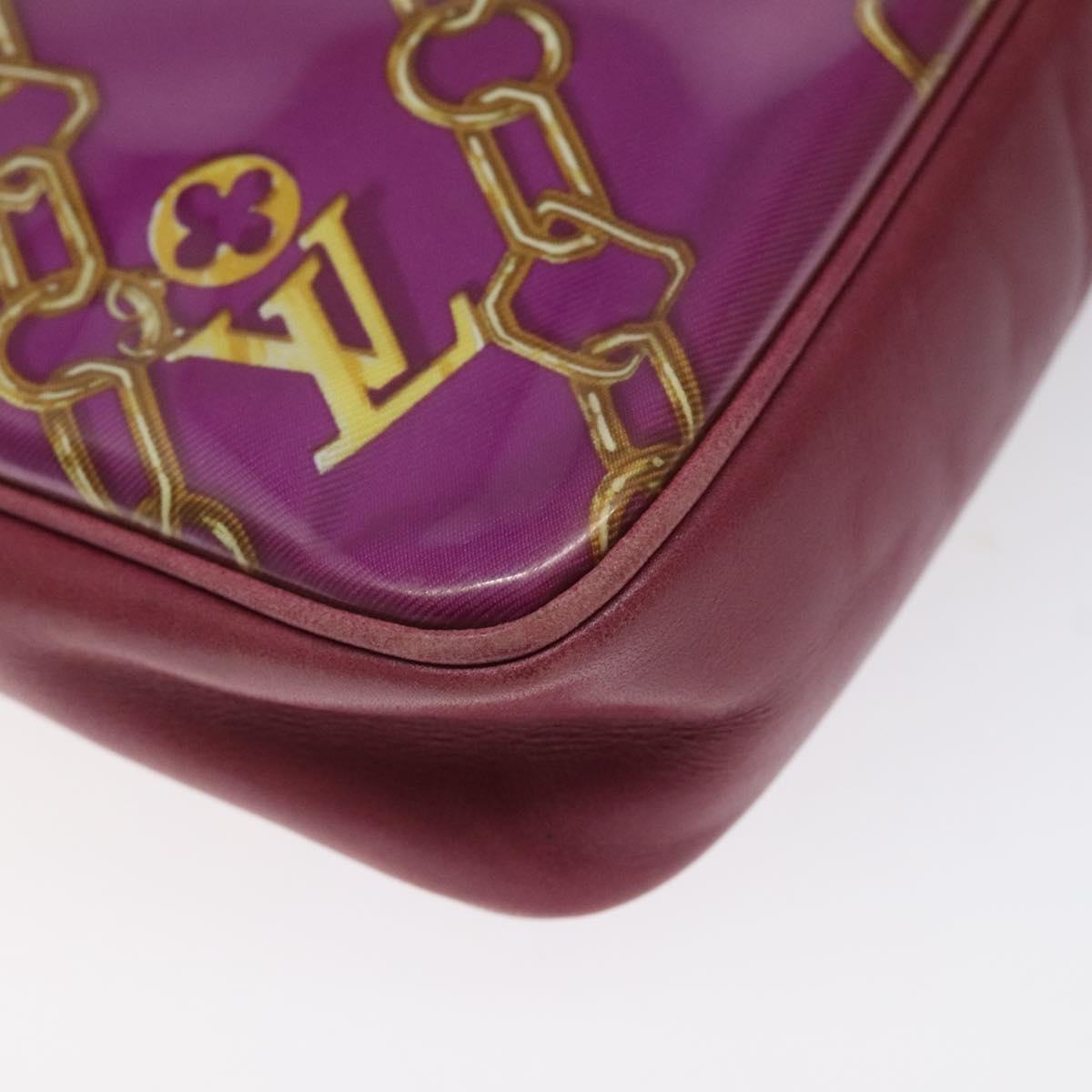 LOUIS VUITTON Monogram Charm Pochette Accessoires Fuchsia M95160 LV Auth 125630V