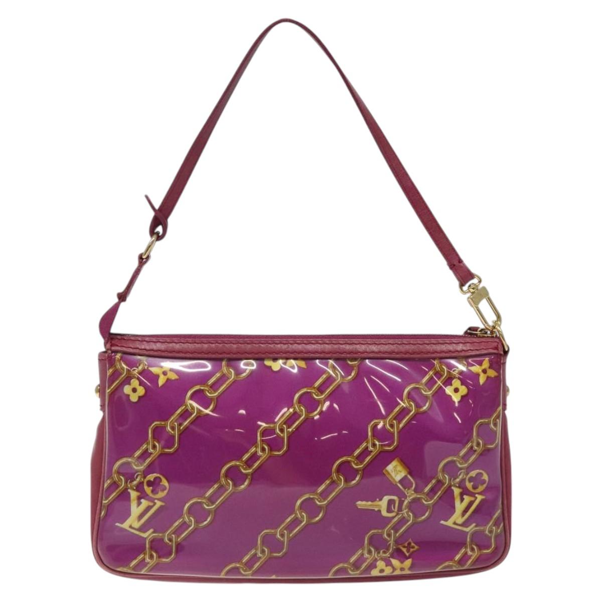 LOUIS VUITTON Monogram Charm Pochette Accessoires Fuchsia M95160 LV Auth 125630V