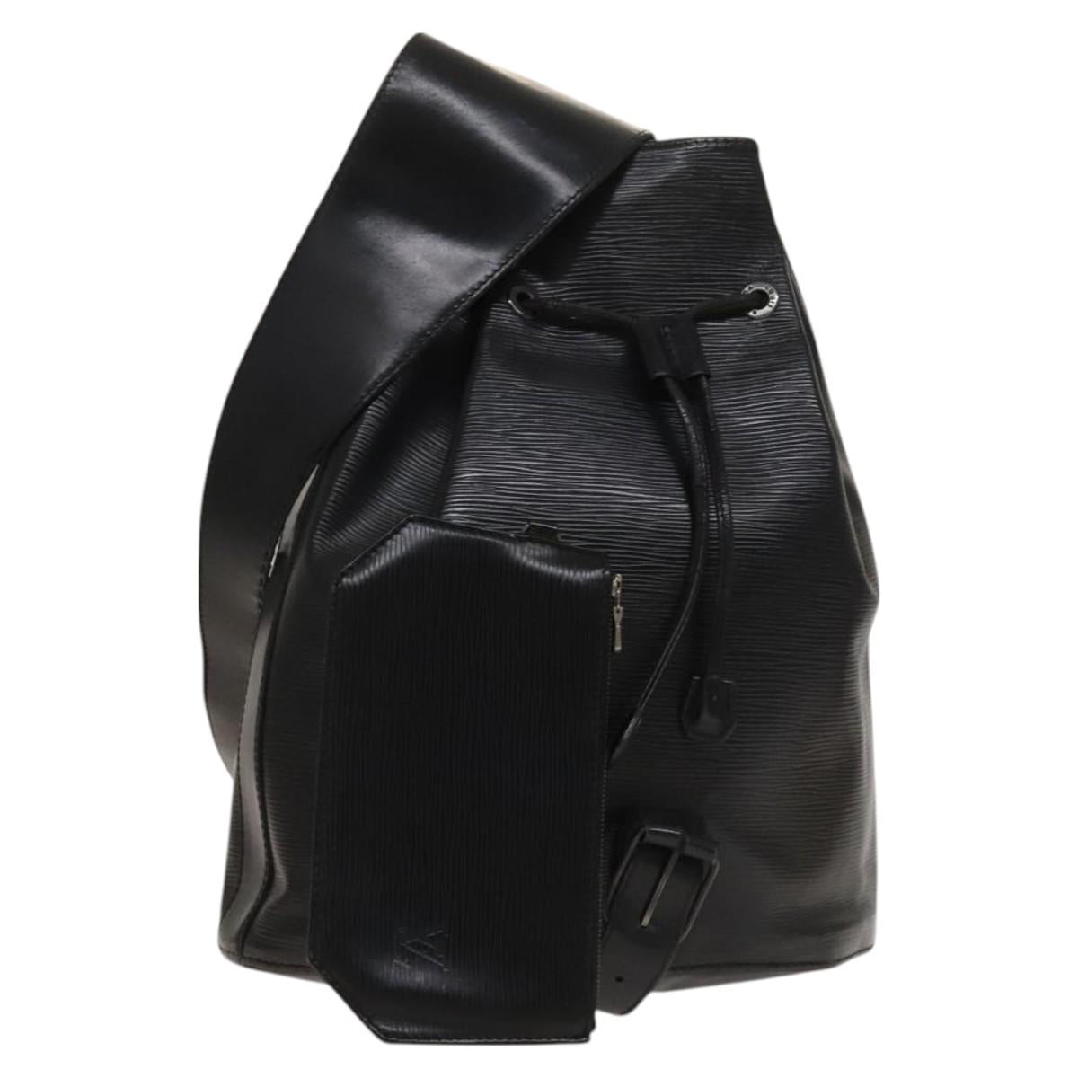 LOUIS VUITTON Epi Sac A Dos Shoulder Bag Black M80153 LV Auth 125647