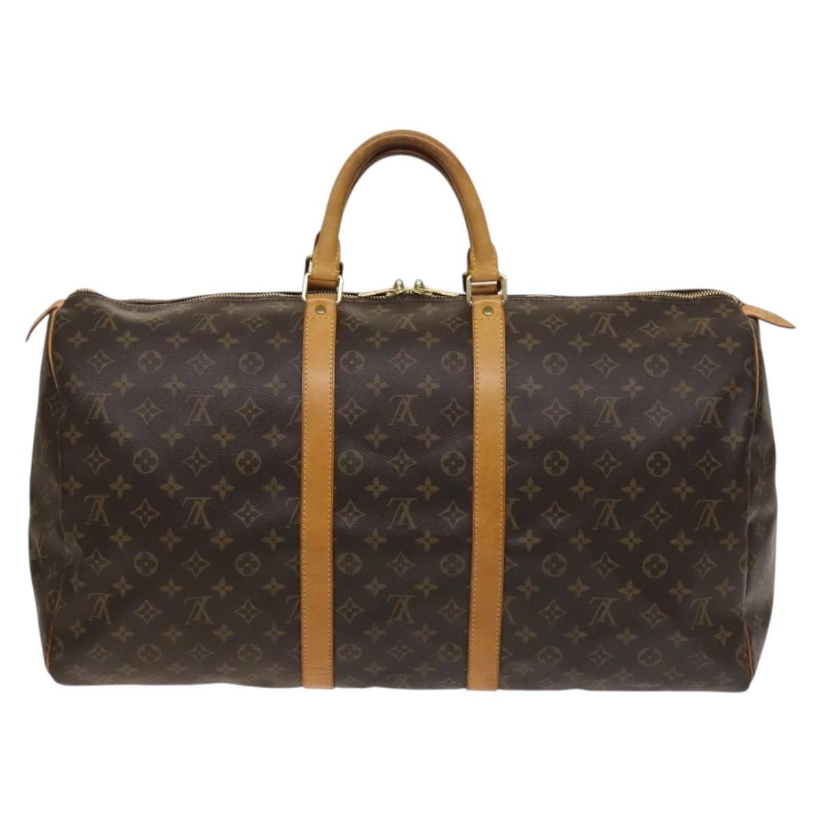 LOUIS VUITTON Monogram Keepall 55 Boston Bag M41424 LV Auth 125651