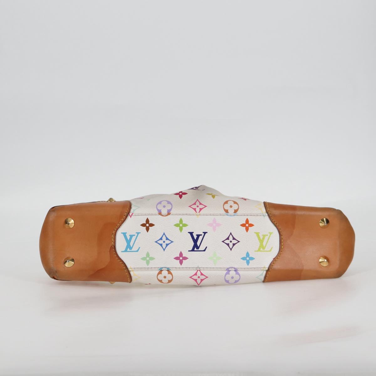 LOUIS VUITTON Monogram Multicolor Judy MM Bag 2Way White M40255 LV Auth 125654