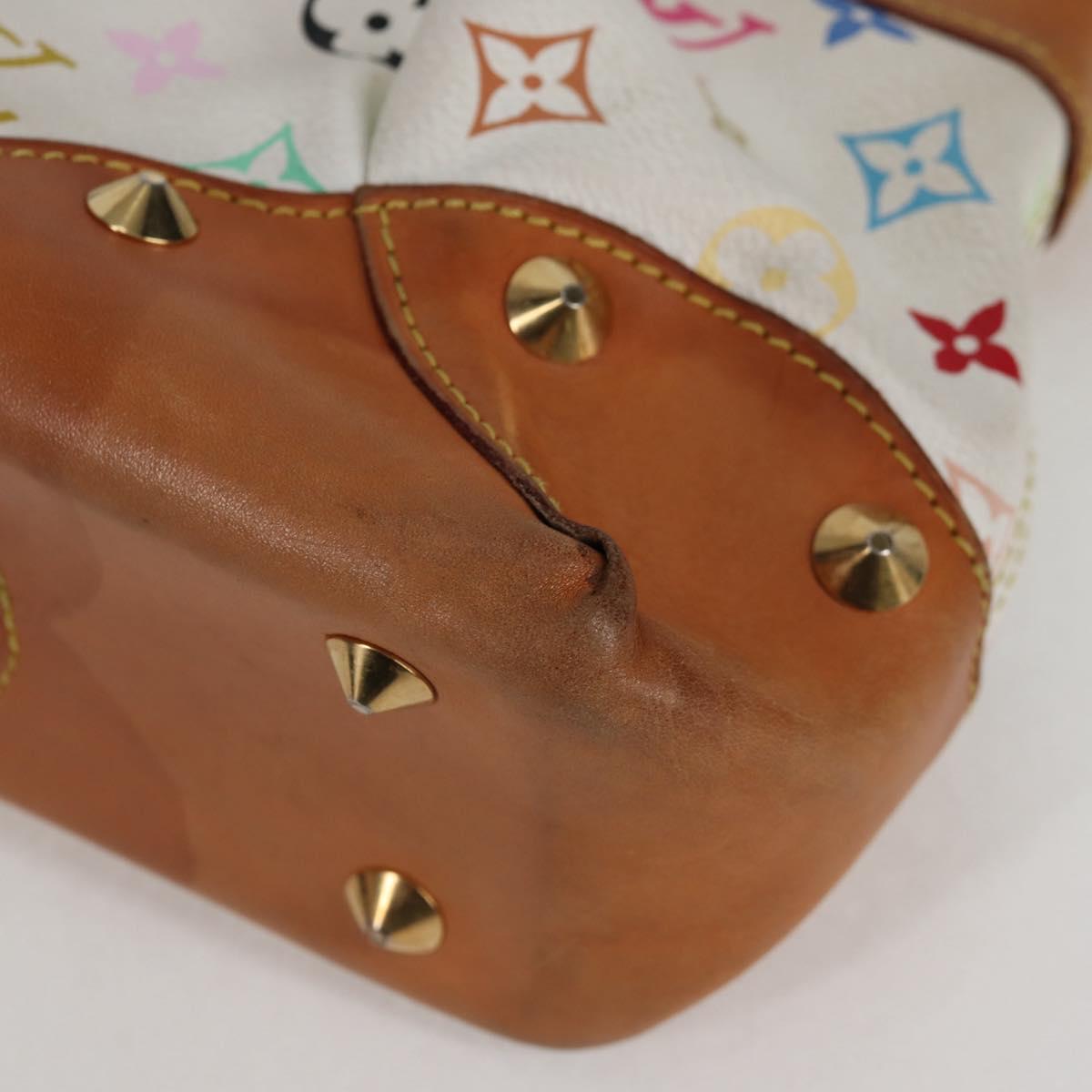 LOUIS VUITTON Monogram Multicolor Judy MM Bag 2Way White M40255 LV Auth 125654