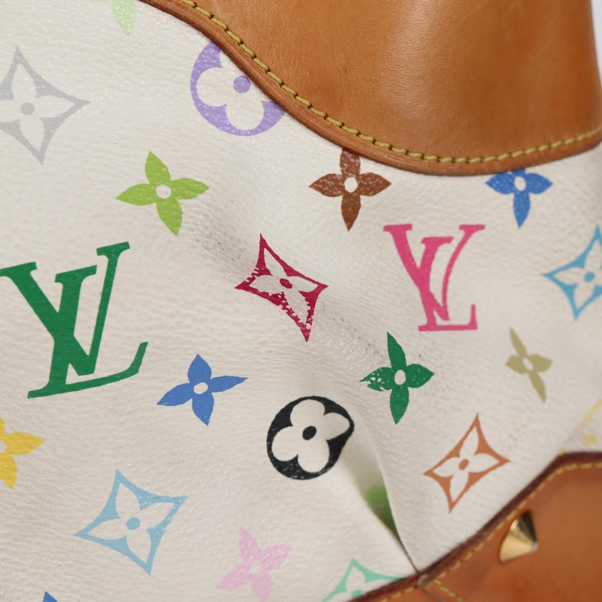 LOUIS VUITTON Monogram Multicolor Judy MM Bag 2Way White M40255 LV Auth 125654