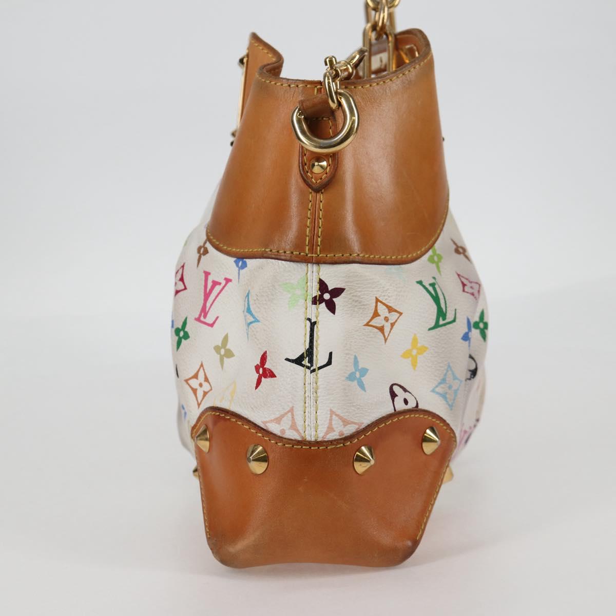 LOUIS VUITTON Monogram Multicolor Judy MM Bag 2Way White M40255 LV Auth 125654