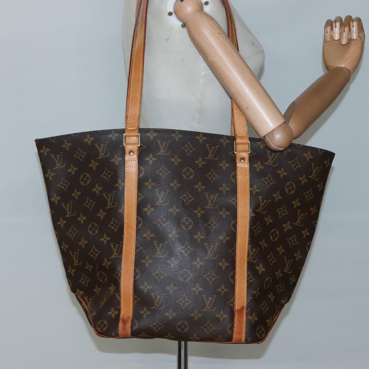 LOUIS VUITTON Monogram Sac Shopping Tote Bag M51108 LV Auth 125676