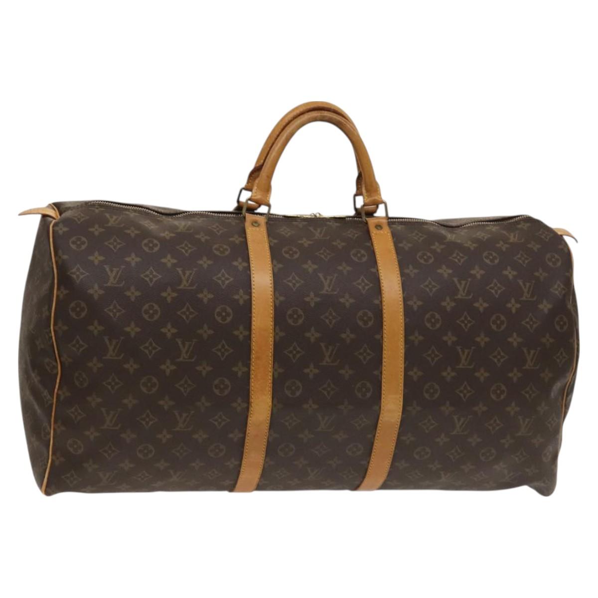 LOUIS VUITTON Monogram Keepall 60 Boston Bag M41422 LV Auth 125679