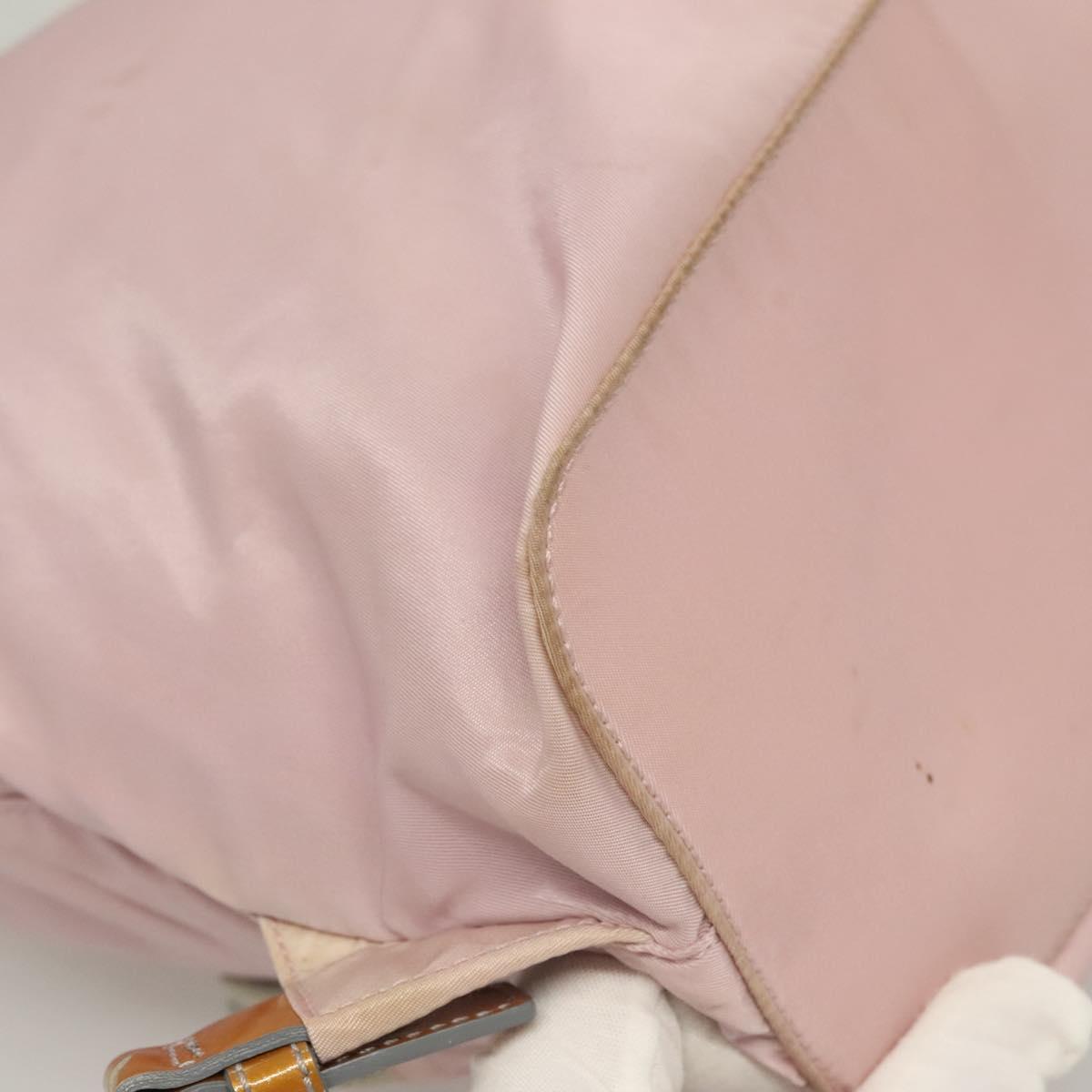 PRADA Backpack Nylon Pink Silver Auth 125696