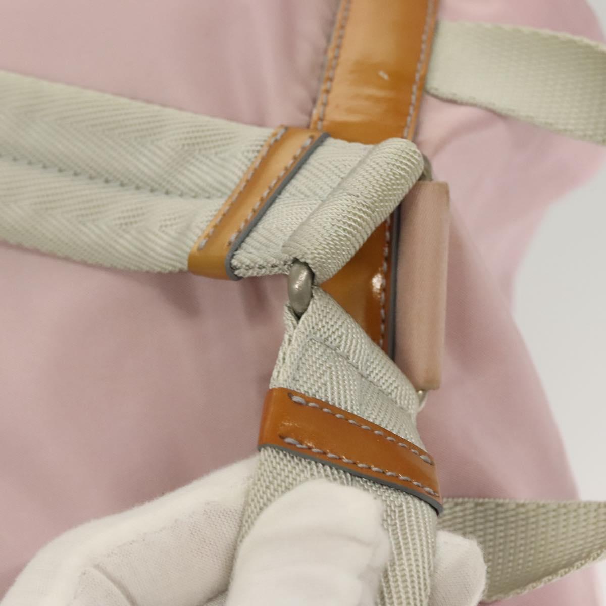 PRADA Backpack Nylon Pink Silver Auth 125696