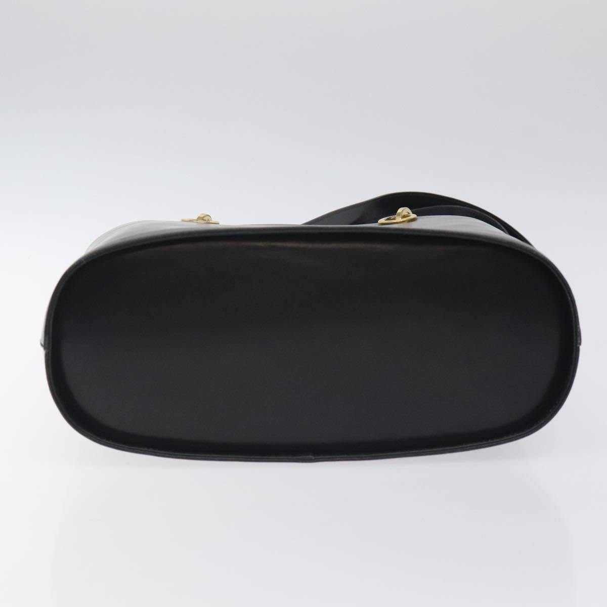 Salvatore Ferragamo Tote Bag Leather Black Gold Auth 125712