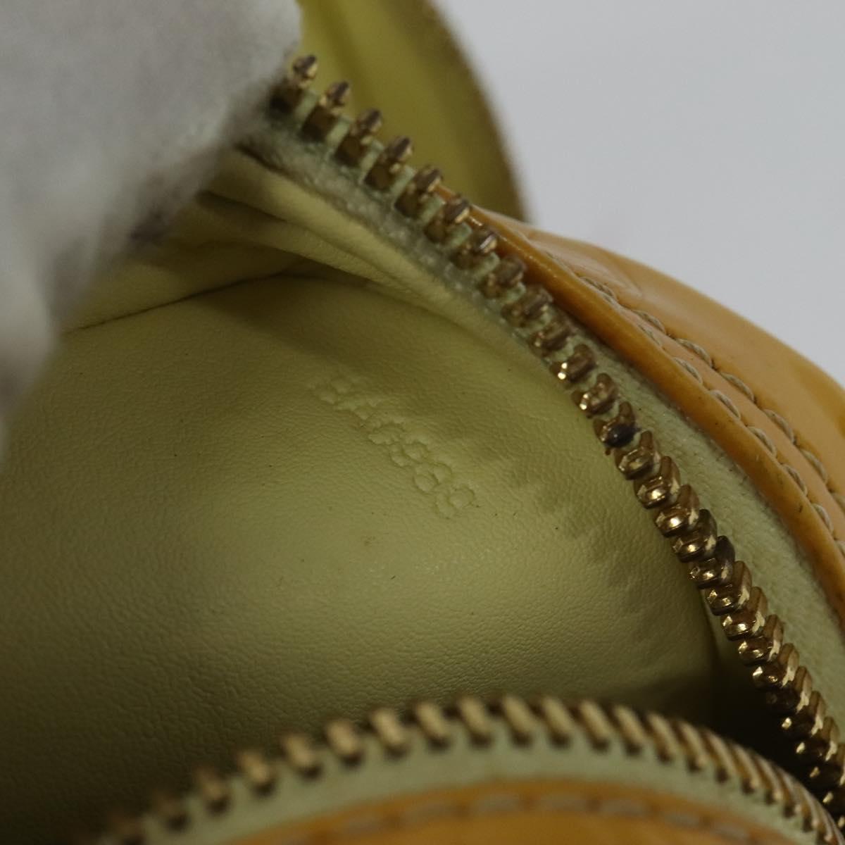 LOUIS VUITTON Monogram Vernis Wooster Bag Lime Yellow M91075 LV Auth 125717