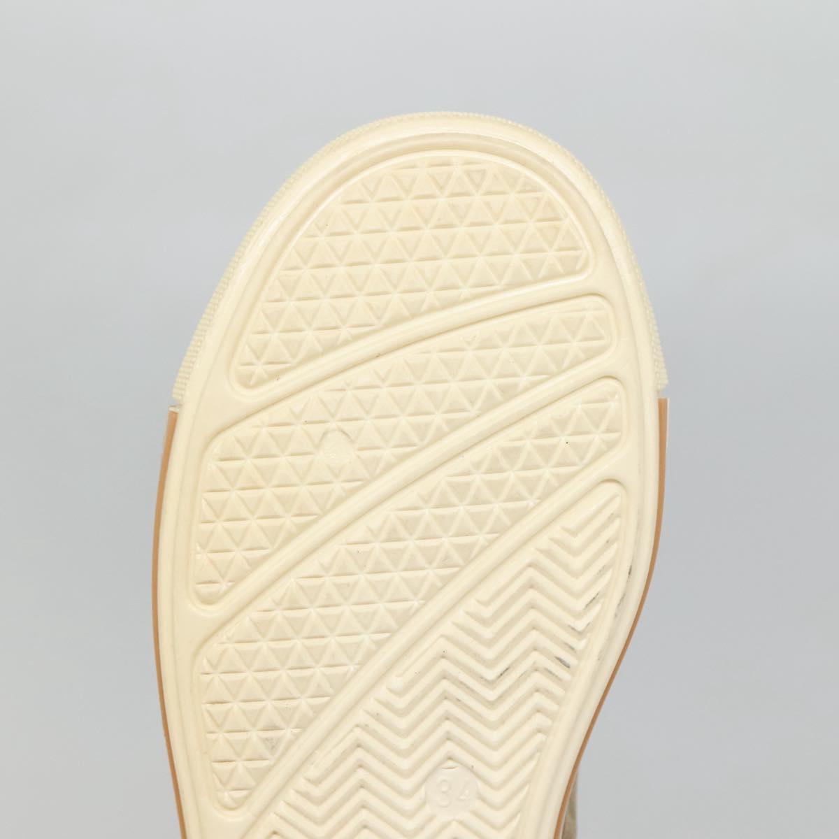 FENDI Sneakers Suede Beige Auth 125724