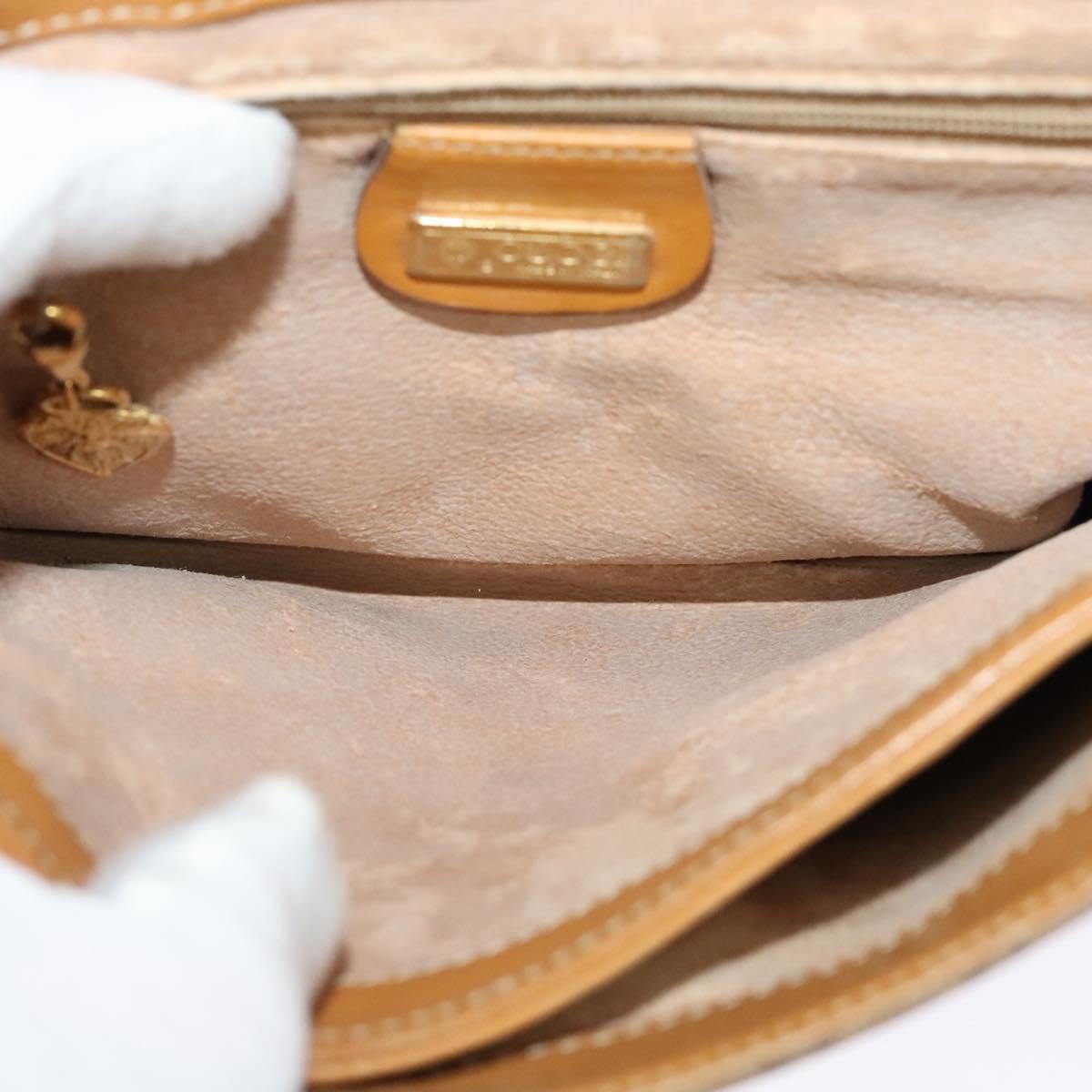 GUCCI Micro GG Supreme Shoulder Bag PVC Beige Gold 41 02 079 Auth 125755