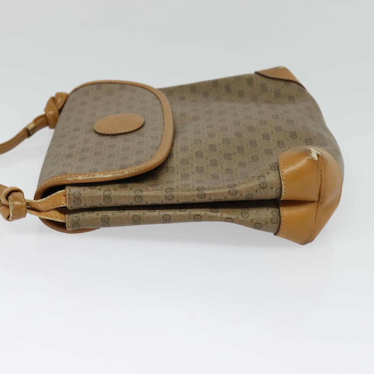 GUCCI Micro GG Supreme Shoulder Bag PVC Beige Gold 41 02 079 Auth 125755