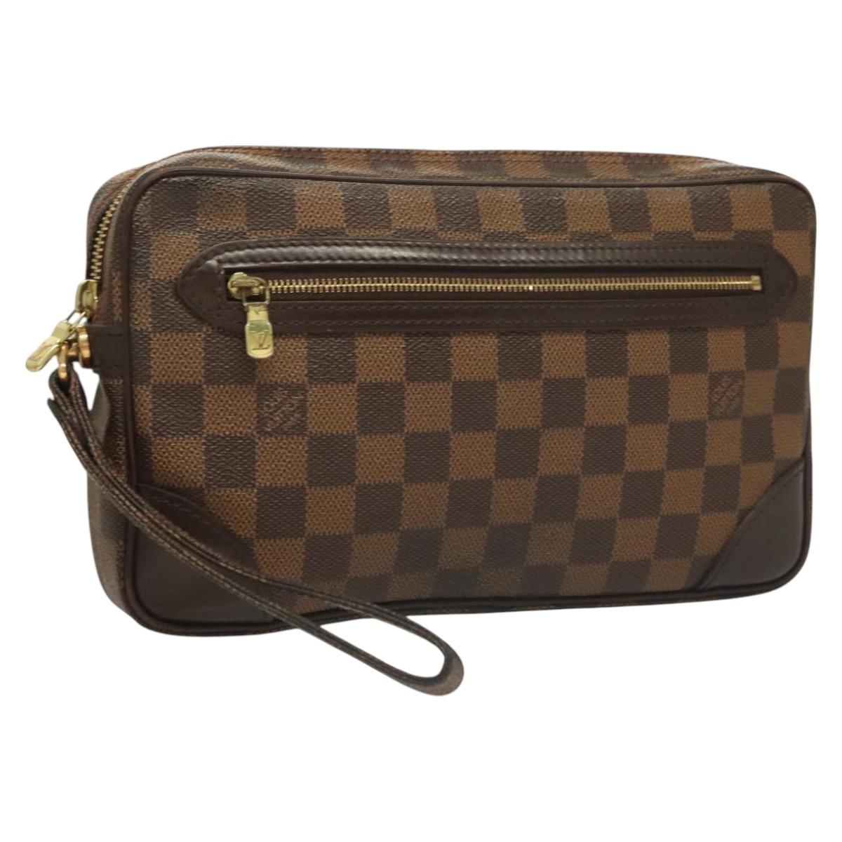 LOUIS VUITTON Damier Ebene Orsay Clutch Bag SPO LV Auth 125777