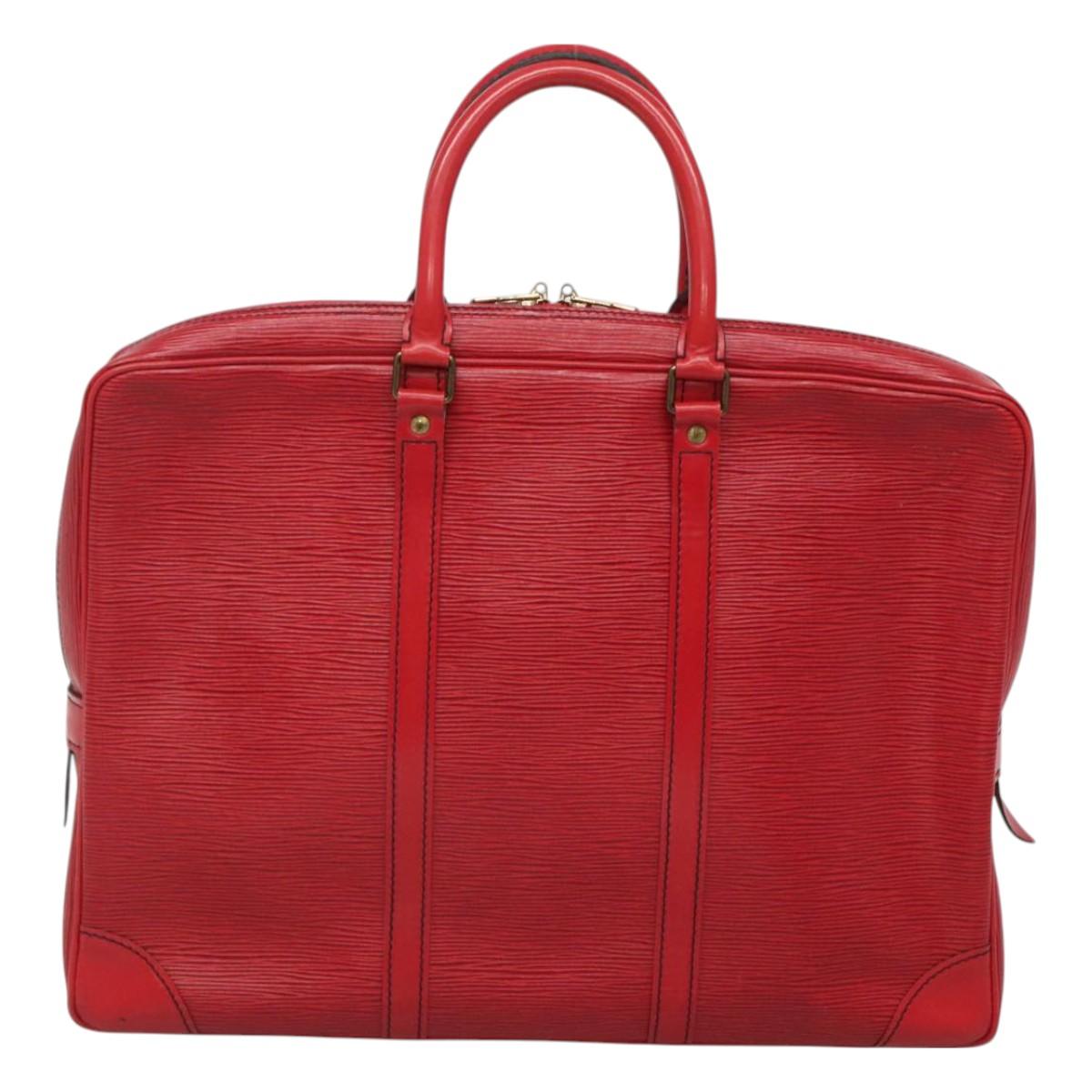 LOUIS VUITTON Epi Porte Documents Voyage Business Bag Red M54477 LV Auth 125781