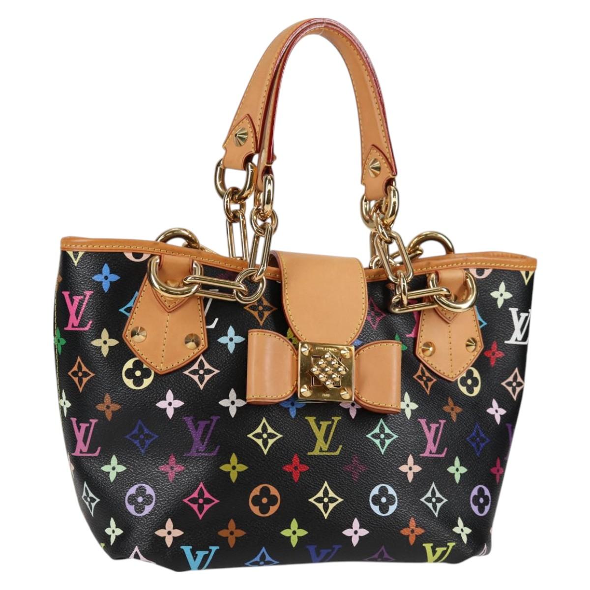 LOUIS VUITTON Multicolor Annie GM Shoulder Bag Black M40304 LV Auth 125796V