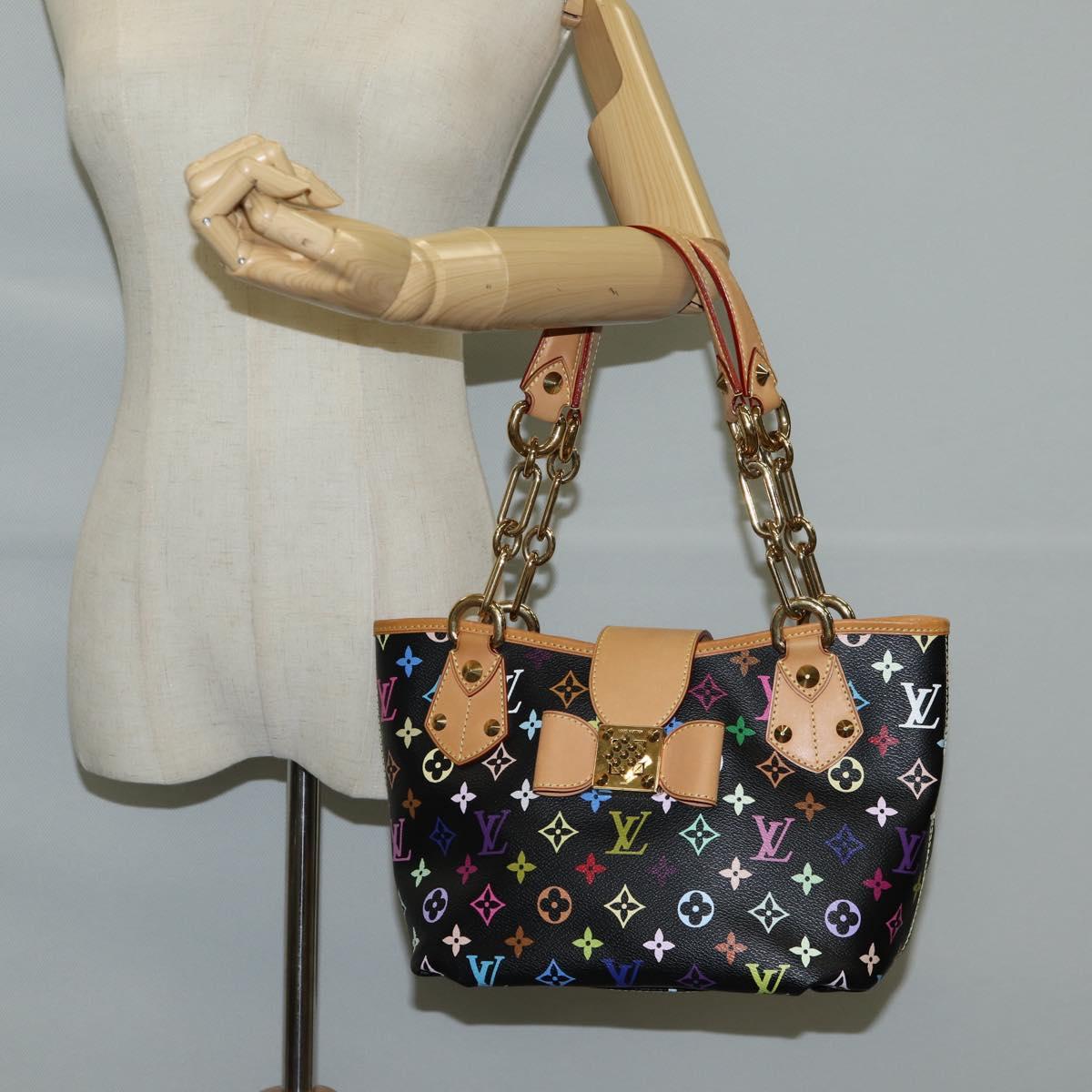 LOUIS VUITTON Multicolor Annie GM Shoulder Bag Black M40304 LV Auth 125796SAV