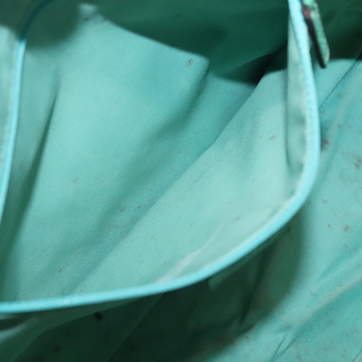 GUCCI GG Canvas Tote Bag Beige Green Silver 113017 Auth 125798