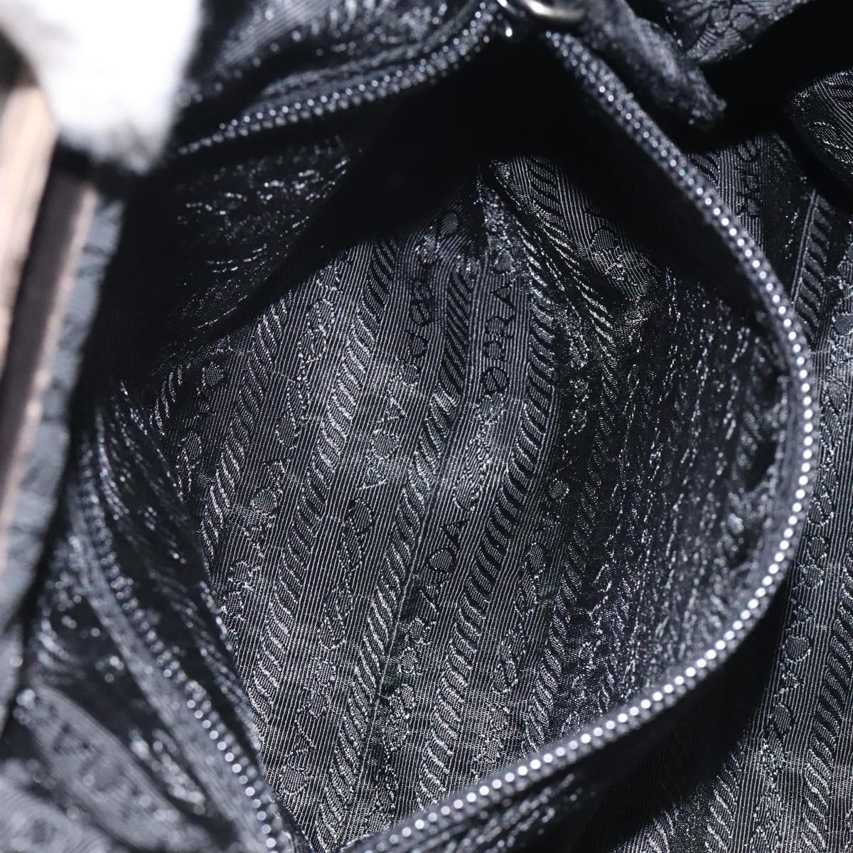 PRADA Hand Bag Velor Brown Auth 125801