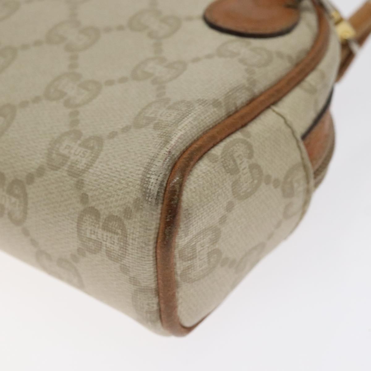 GUCCI GG Plus Supreme Shoulder Bag PVC Ivory Gold Auth 125814