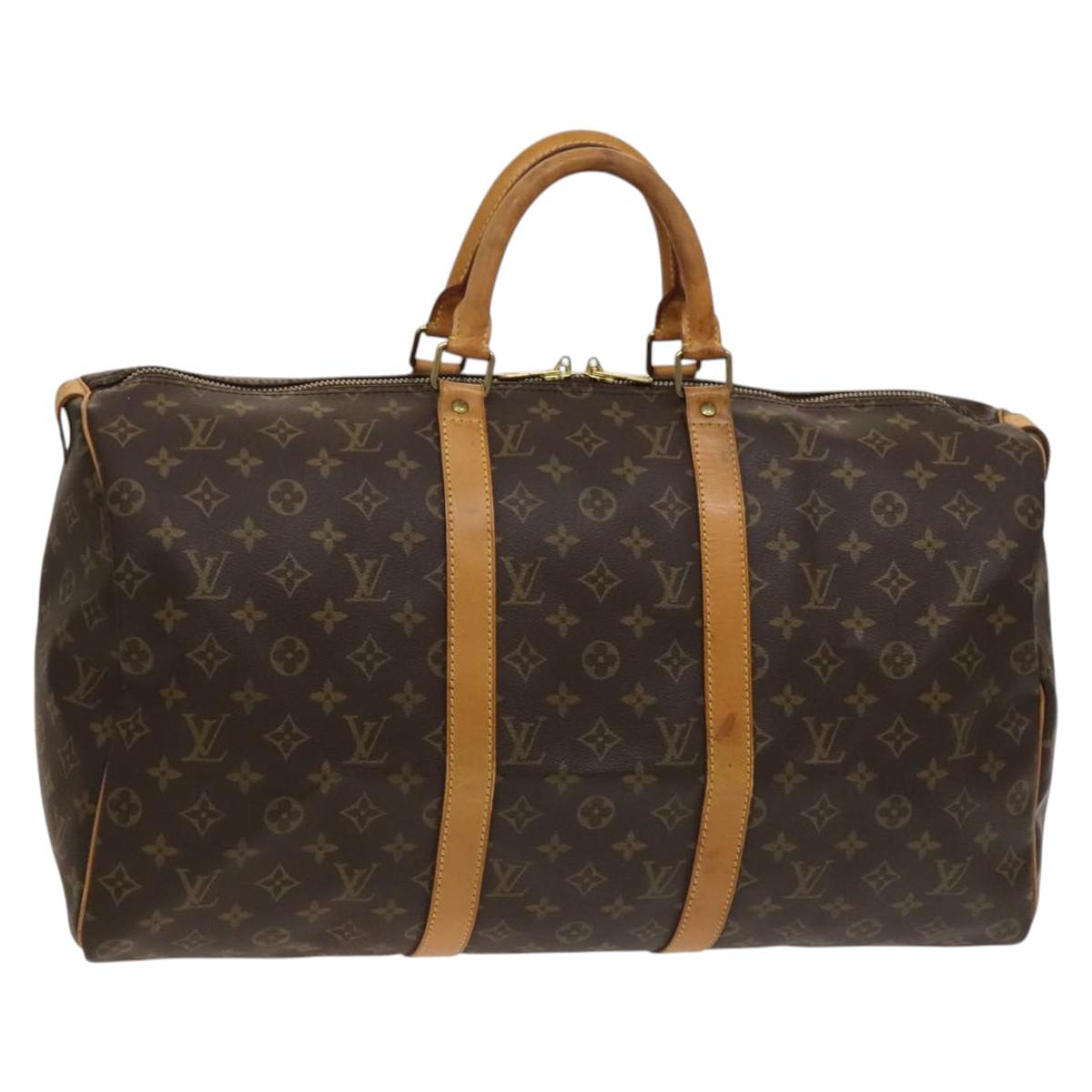LOUIS VUITTON Monogram Keepall 50 Boston Bag M41426 LV Auth 125834
