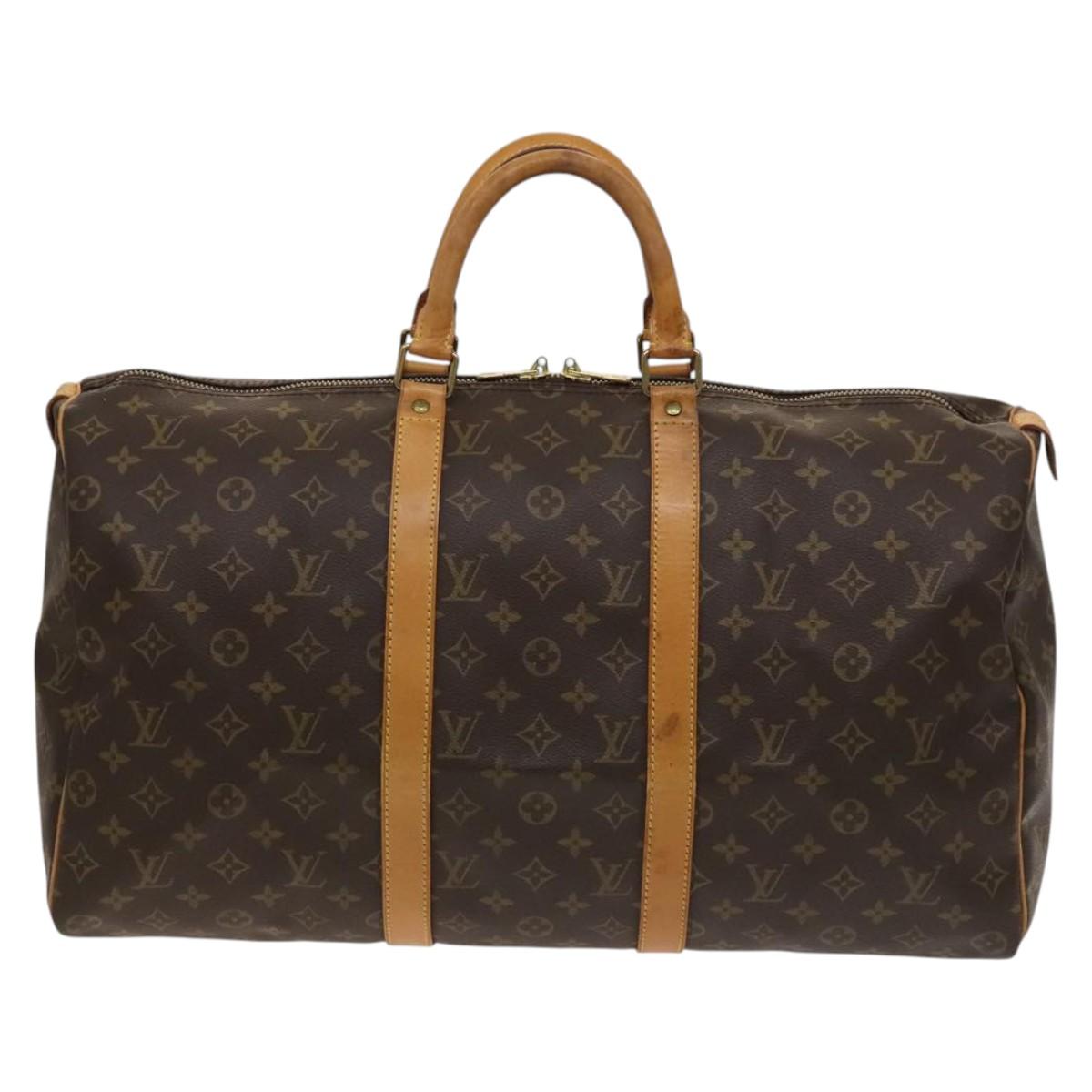 LOUIS VUITTON Monogram Keepall 50 Boston Bag M41426 LV Auth 125834