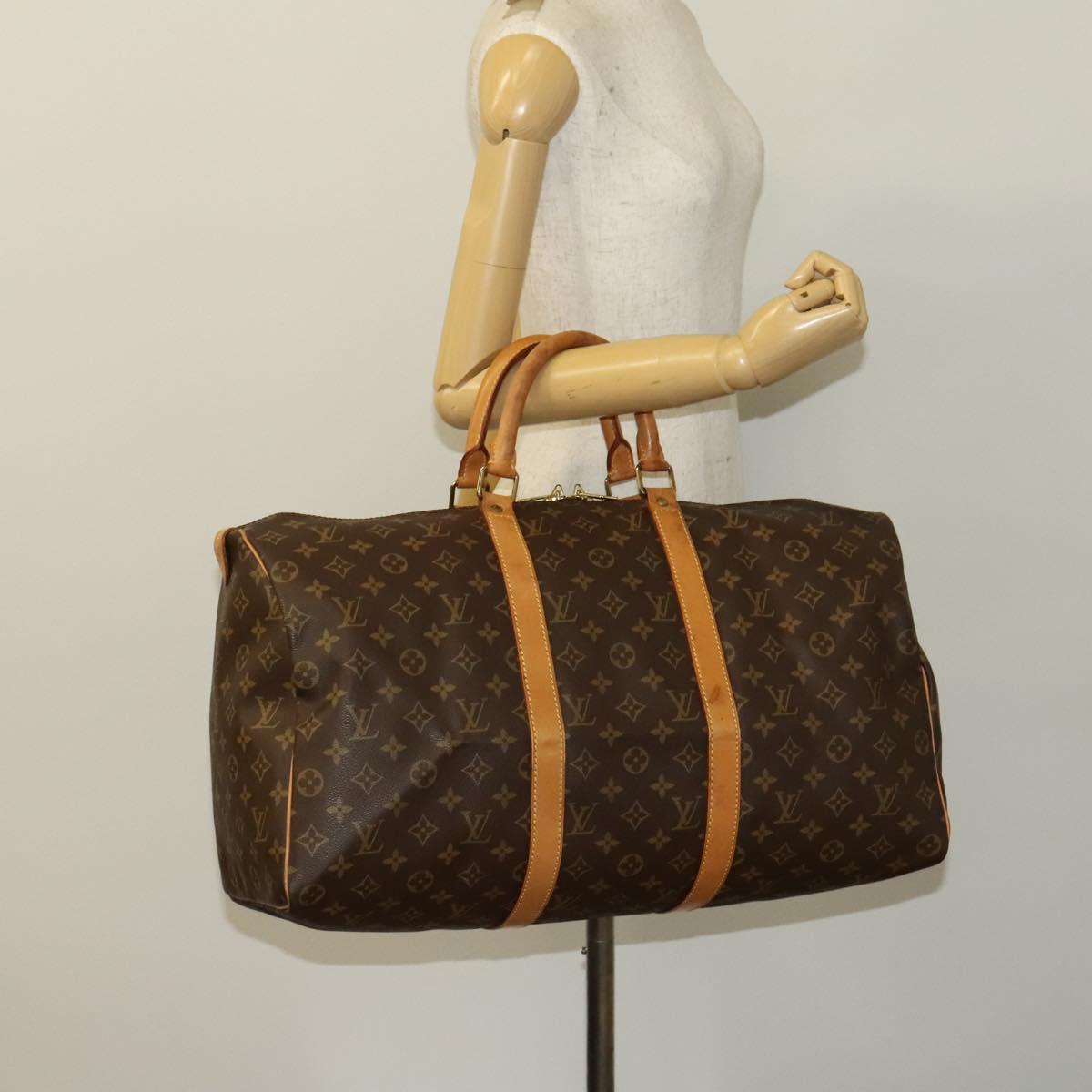 LOUIS VUITTON Monogram Keepall 50 Boston Bag M41426 LV Auth 125834