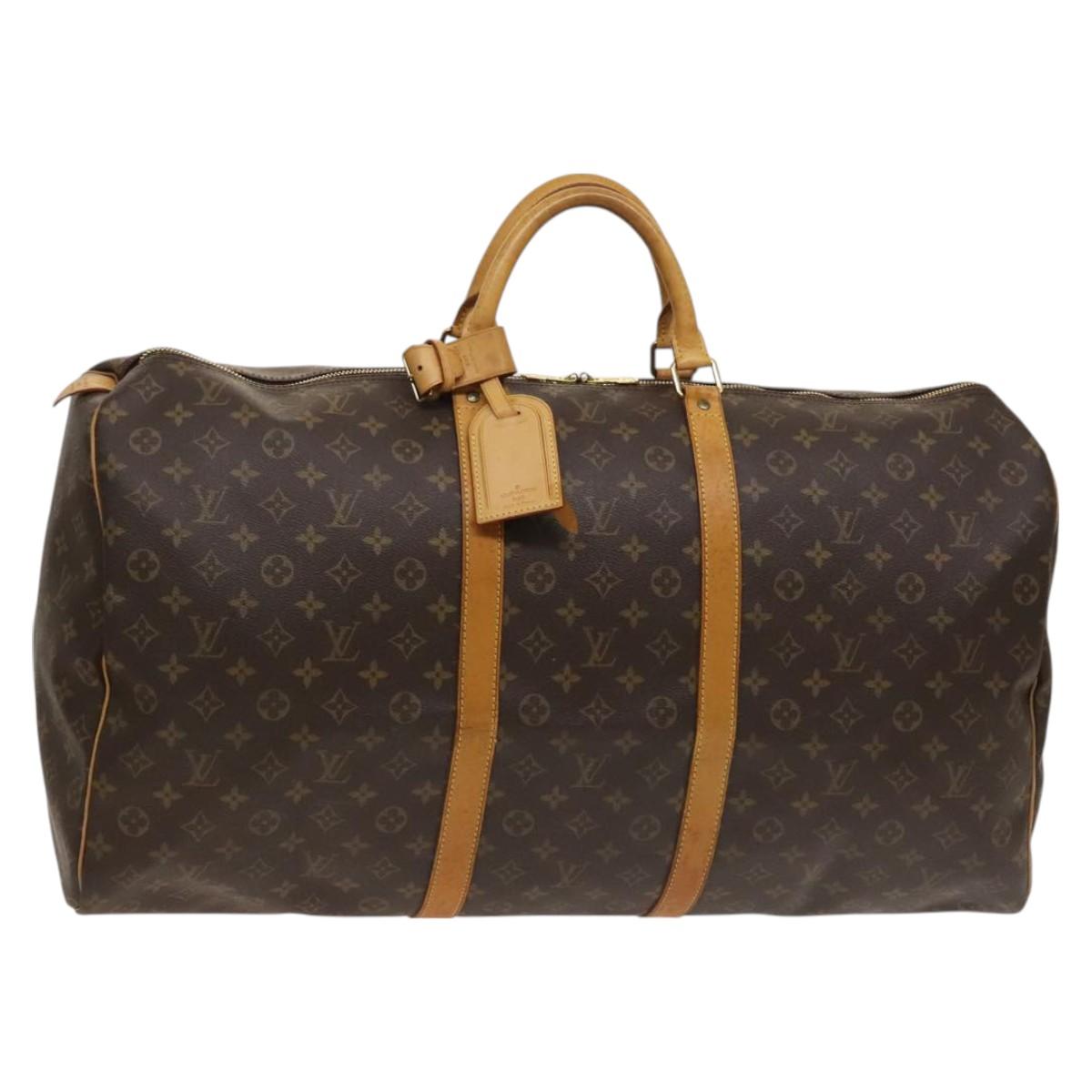 LOUIS VUITTON Monogram Keepall 60 Boston Bag M41422 LV Auth 125836