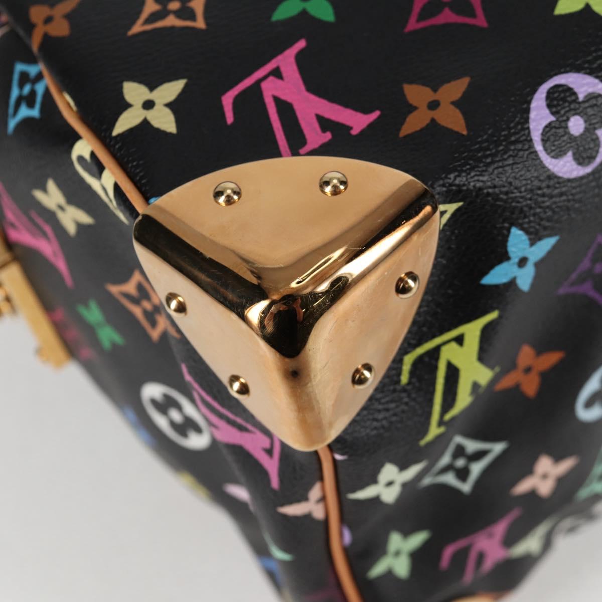LOUIS VUITTON Monogram Multicolor Speedy 30 Hand Bag Black M92642 Auth 125838SAV
