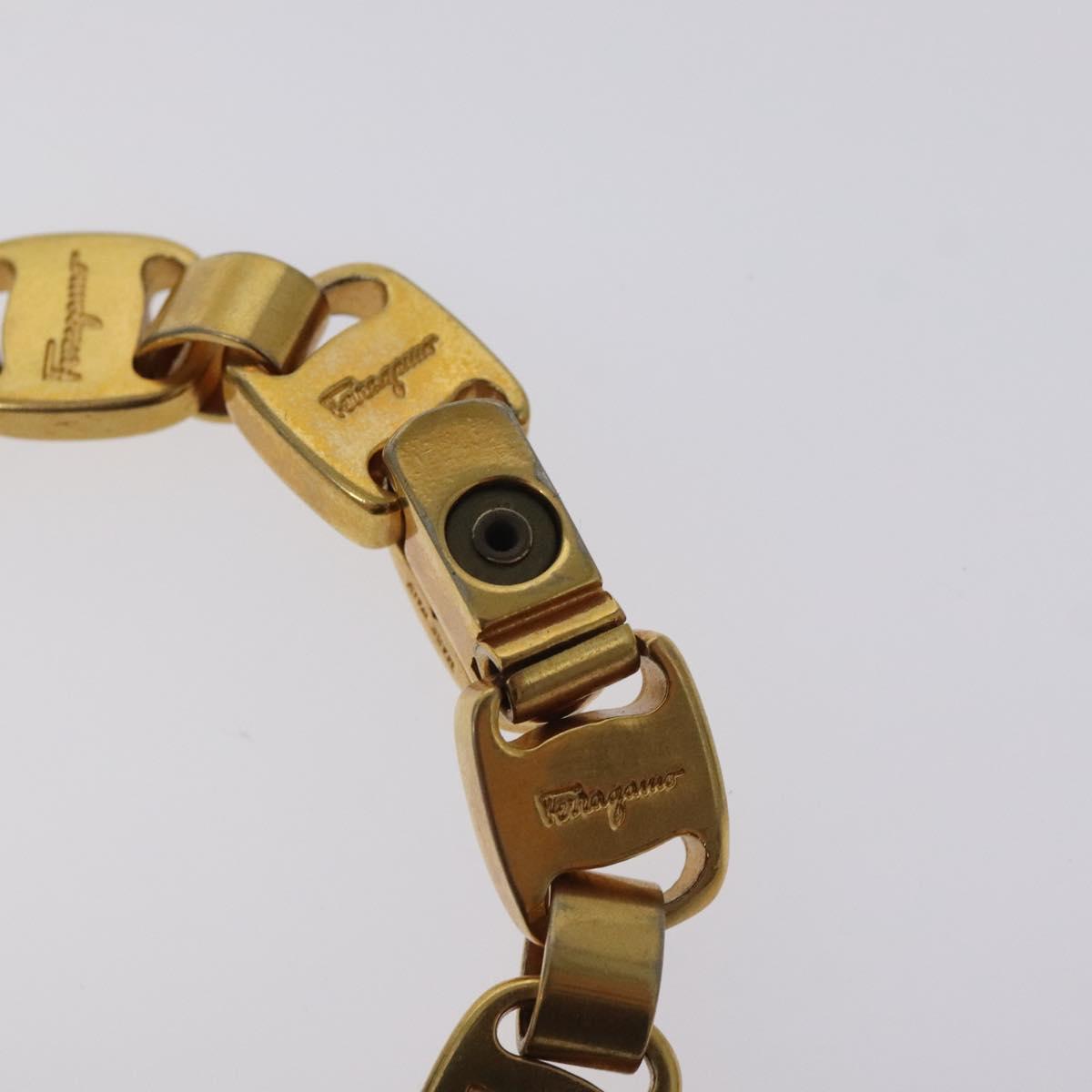 Salvatore Ferragamo Necklace metal Gold Auth 125846