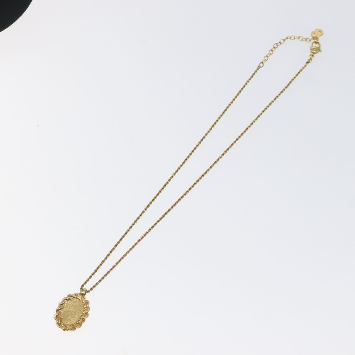 Christian Dior Necklace metal Gold Auth 125856