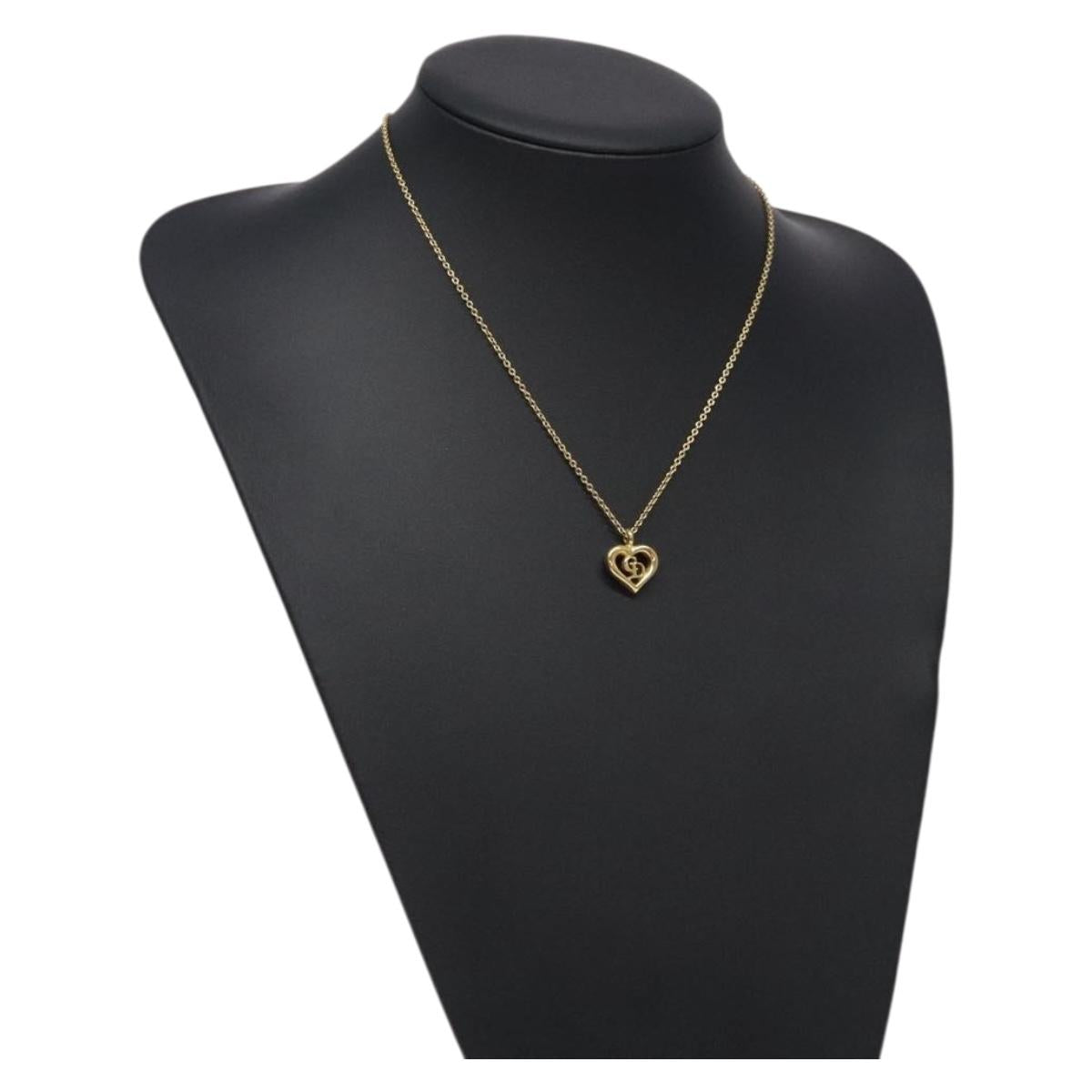 Christian Dior Necklace metal Gold Tone Auth 125875