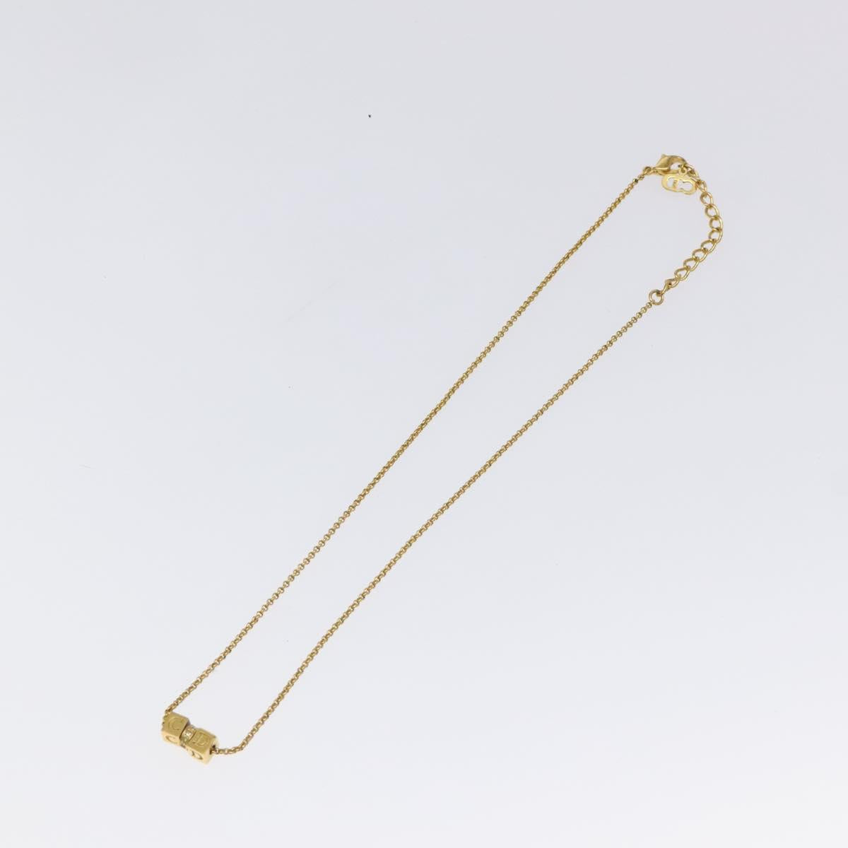 Christian Dior Necklace metal Gold Tone Auth 125891