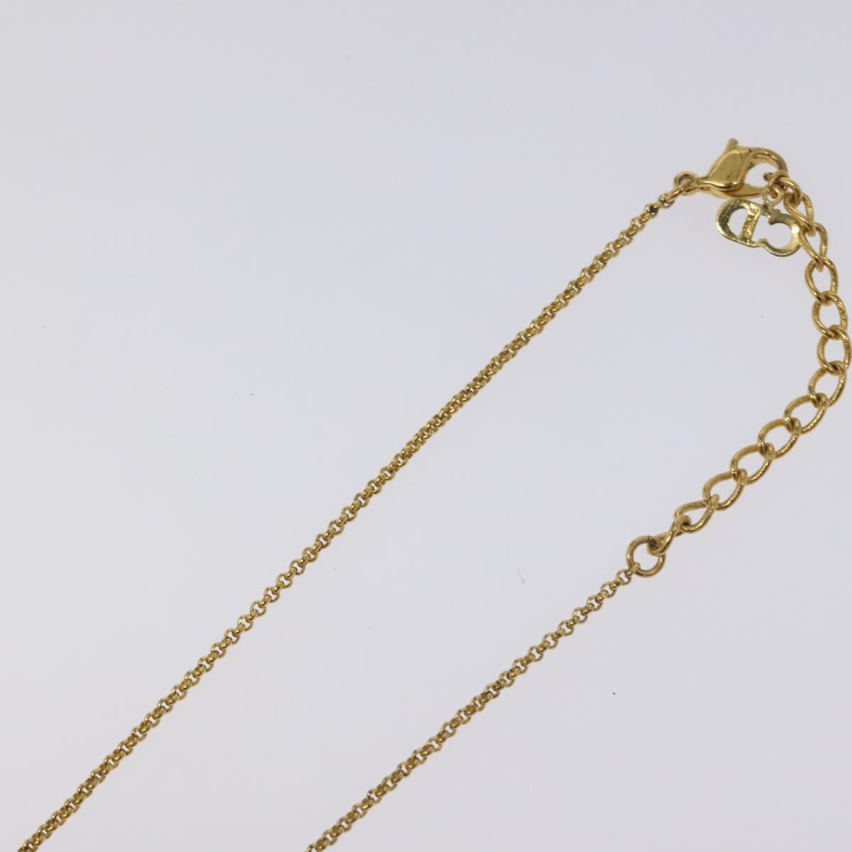 Christian Dior Necklace metal Gold Tone Auth 125891