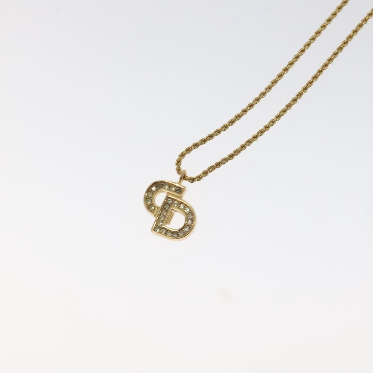 Christian Dior Necklace metal Gold Auth 125892