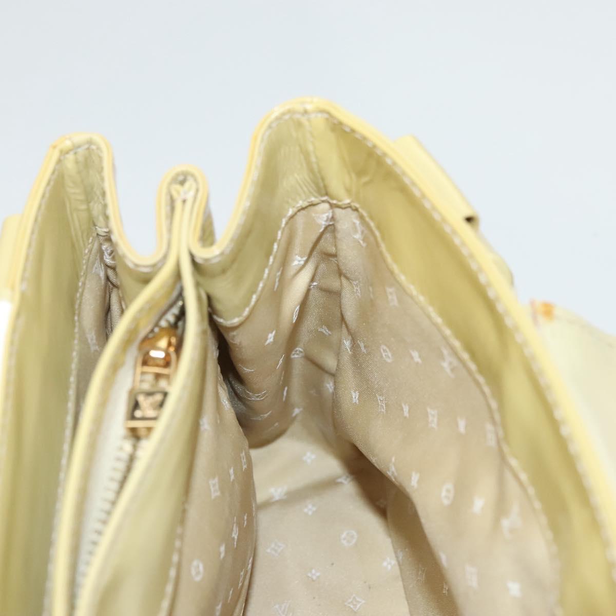 LOUIS VUITTON Vernis Cruise line Sac Picolour Hand Bag Beige M92547 Auth 125948