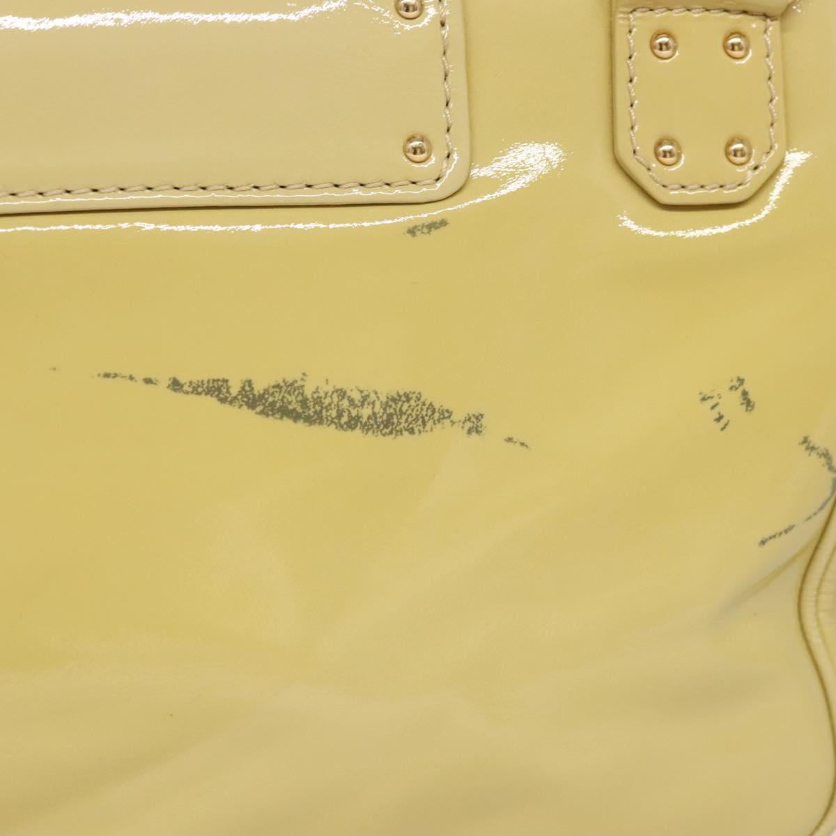 LOUIS VUITTON Vernis Cruise line Sac Picolour Hand Bag Beige M92547 Auth 125948