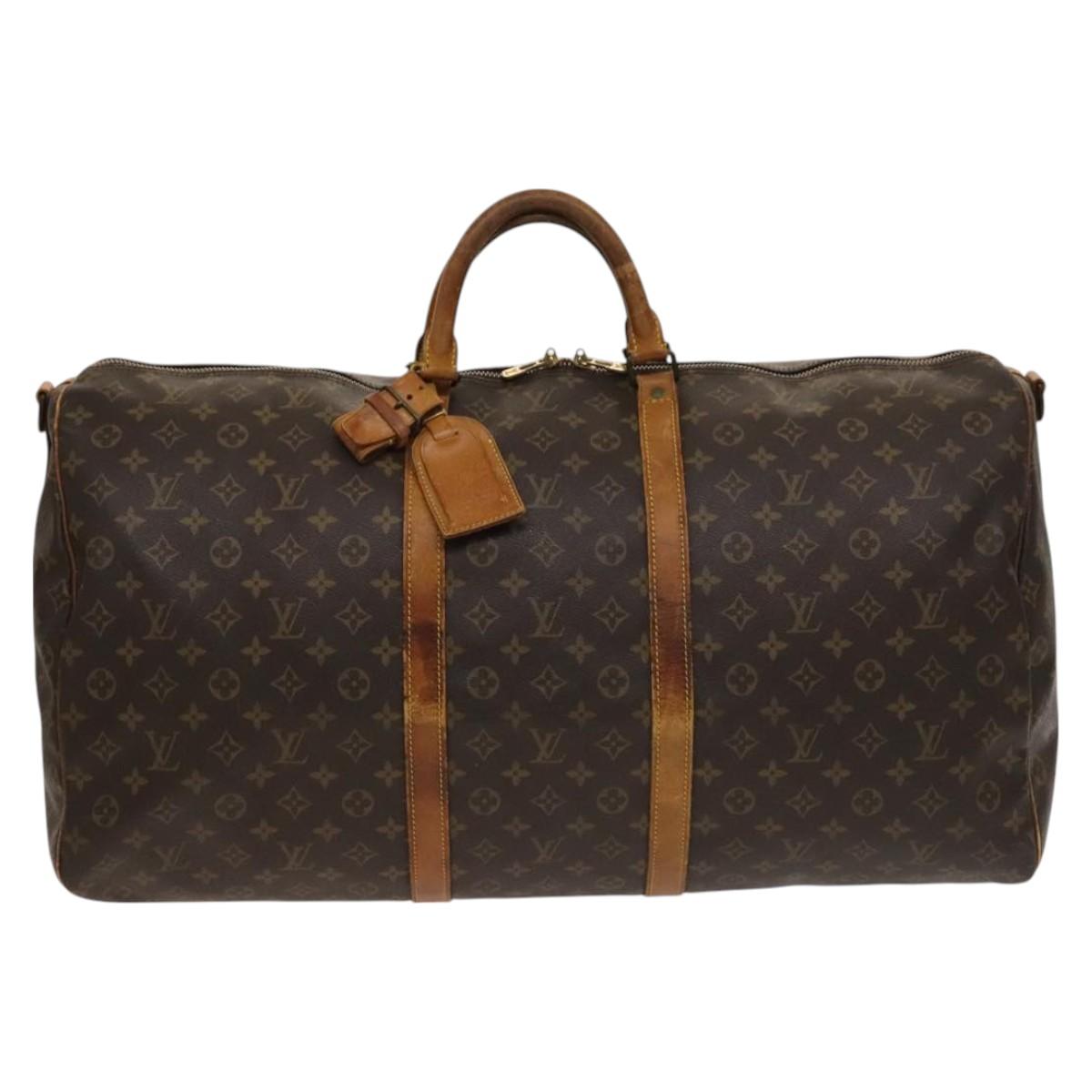 LOUIS VUITTON Monogram Keepall Bandouliere 60 Boston Bag M41412 LV Auth 125967